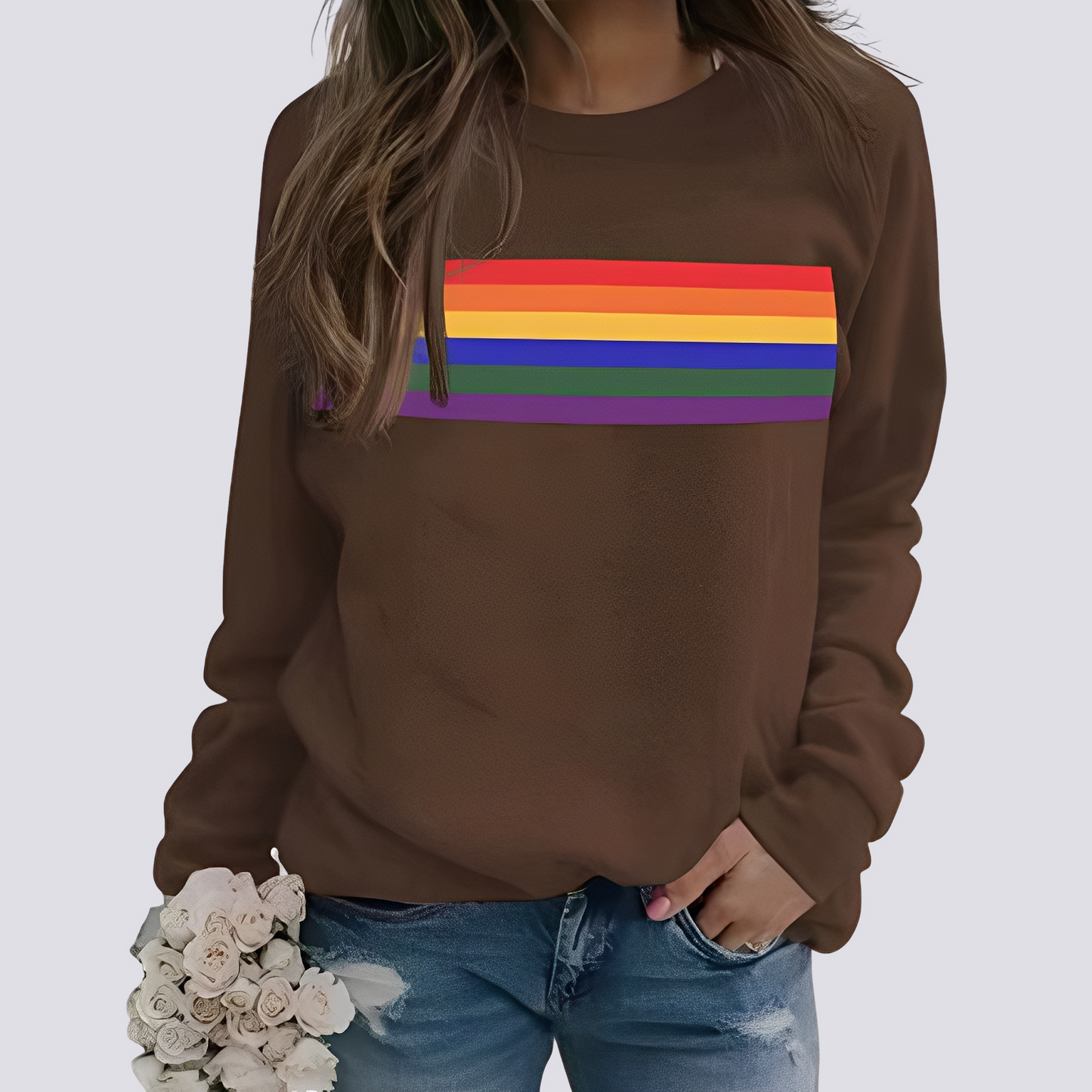 Roseann - Dámský svetr s moderními barevnými motivy