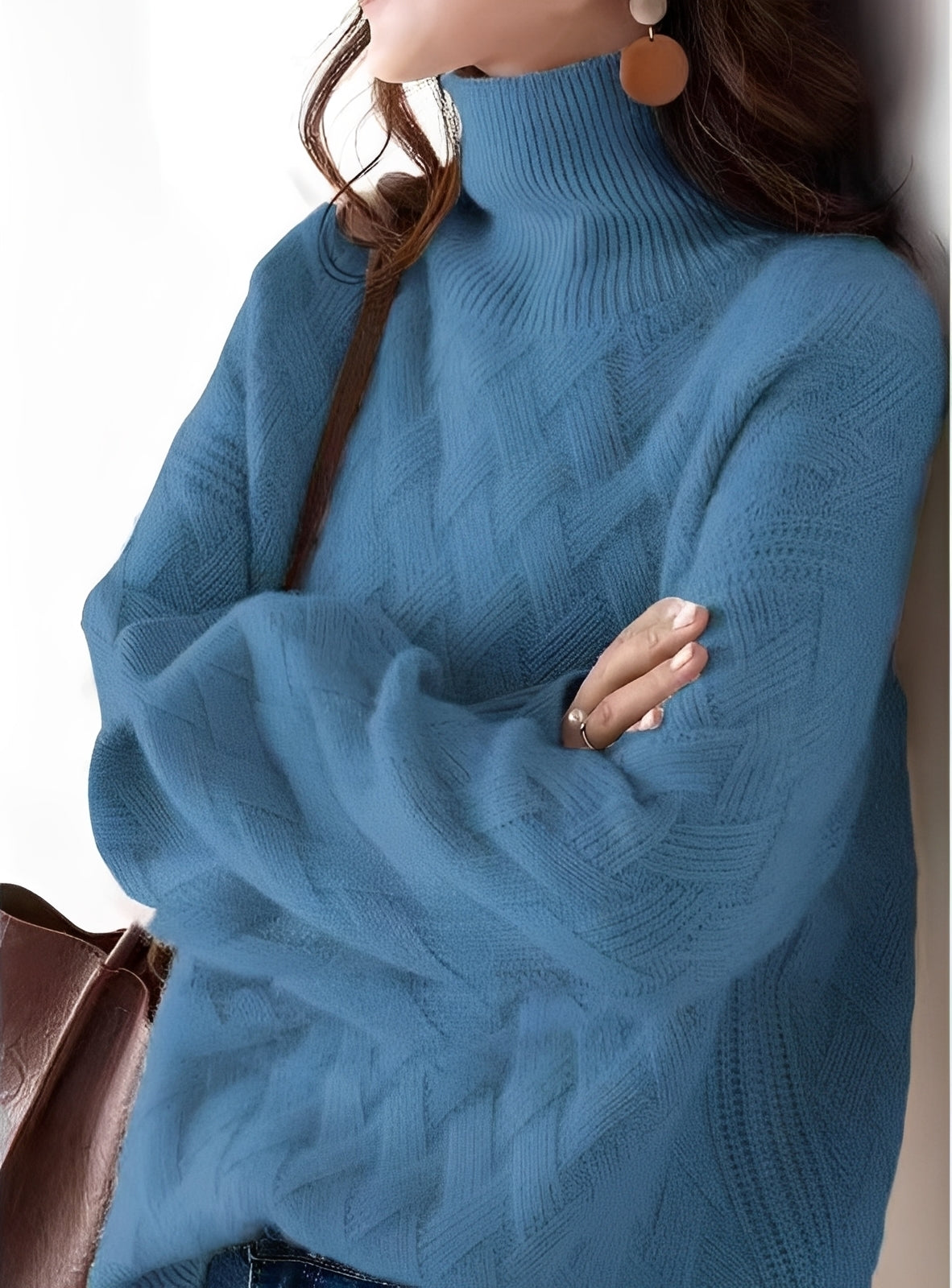 Stacey - Moderní strukturovaný rolák pro ženy