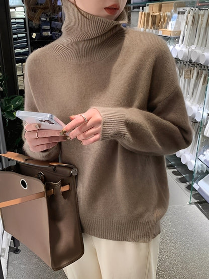 Gloria - Dámský elegantní svetr z vlny s rolákem