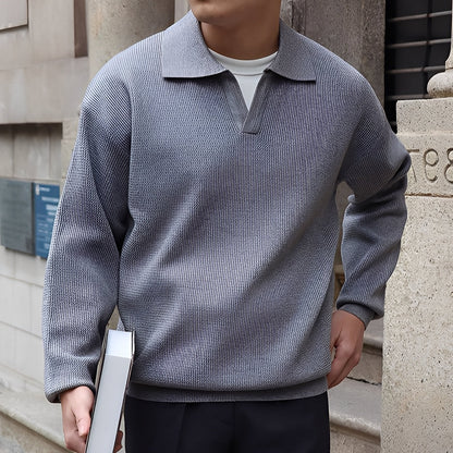 Ronald - Pánské tričko s dlouhým rukávem v klasickém stylu