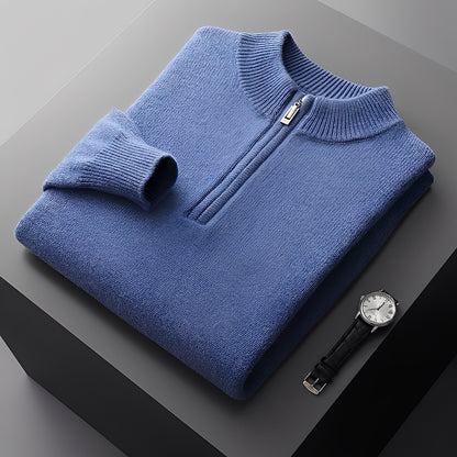 Weldon - Pánský svetr s polo zipem