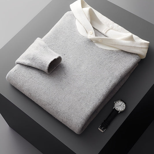 Darius - Stylový, teplý pánský pletený hoodie