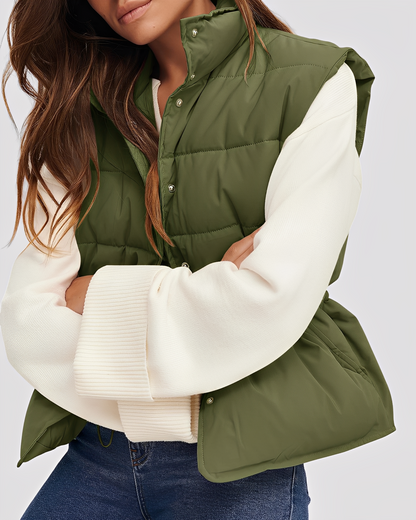 Aimee - Dámská vesta s pohodlným polstrováním a jednořadým designem