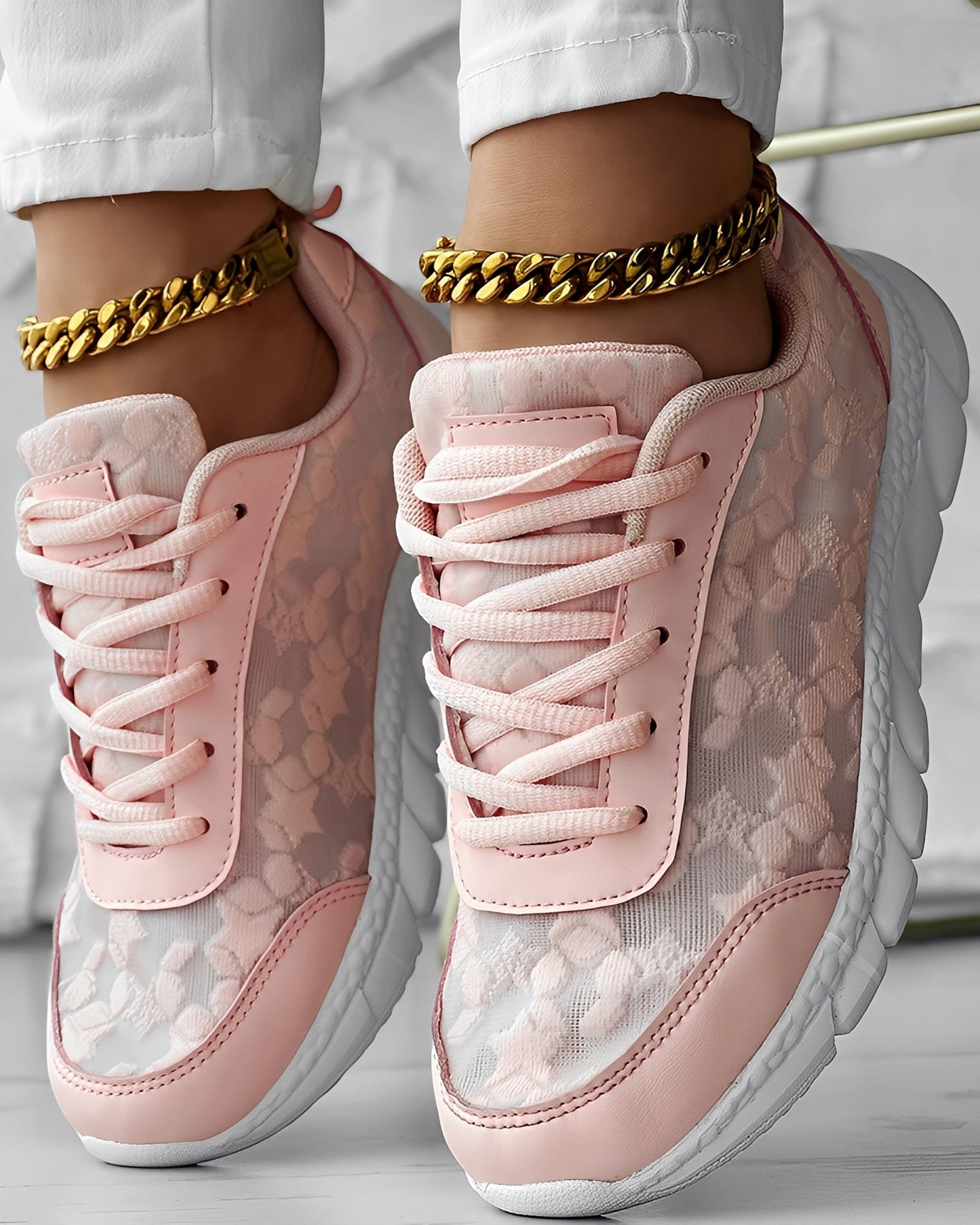 Elisabeth - Pohodlné, vzdušné dámské boty s květinovým vzorem