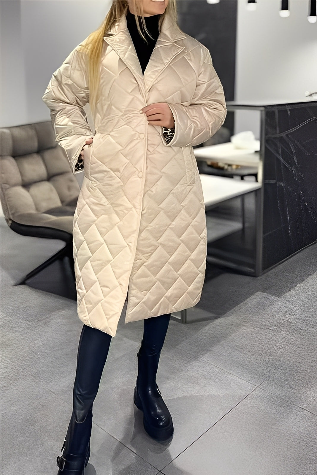 Beverly - Moderní volná péřová bunda pro ženy