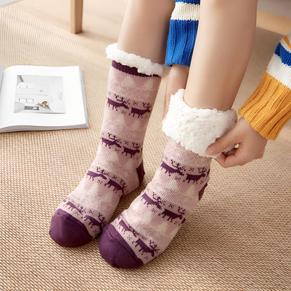 Clarice - Moderní dámské vánoční ponožky střední délky