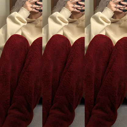 Camellia - Teplé, zimní nadkolenní ponožky pro ženy