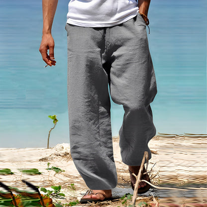 Milan - Pánské moderní lněné kalhoty