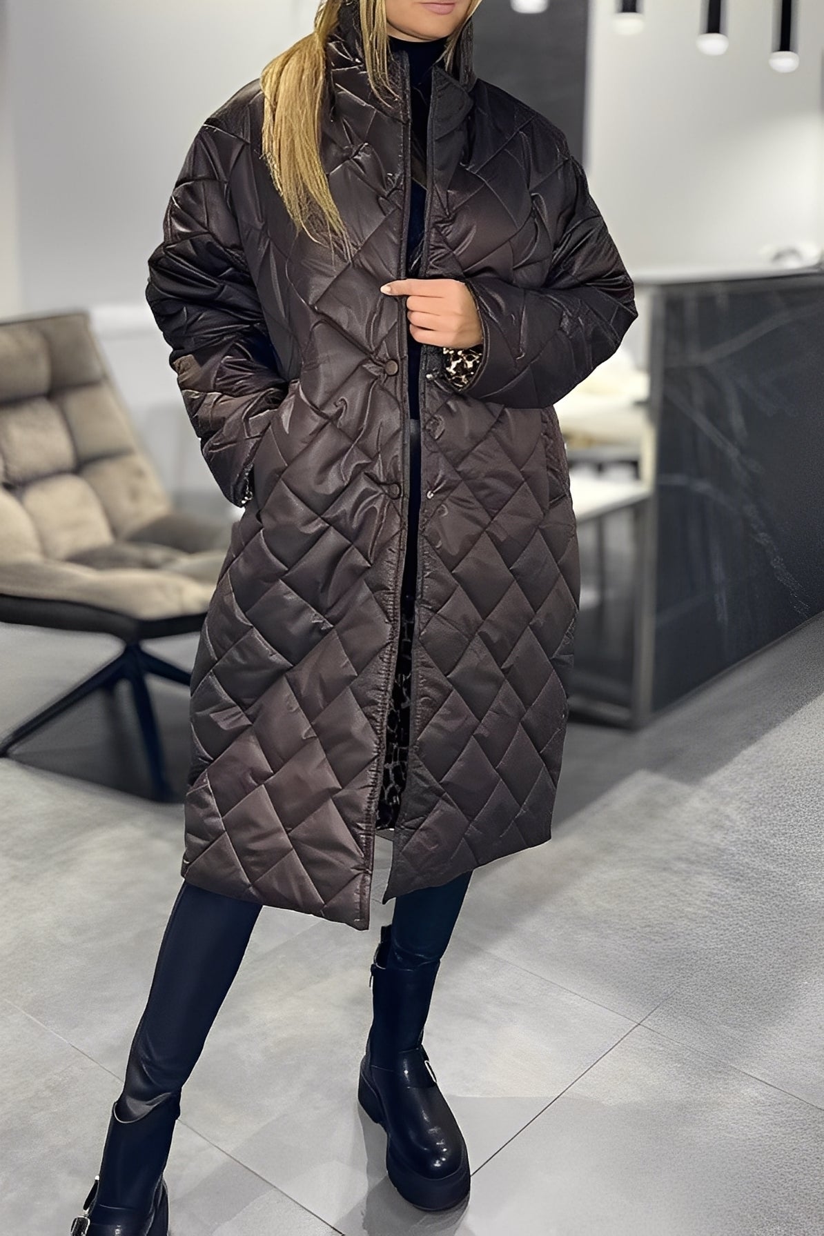 Beverly - Moderní volná péřová bunda pro ženy