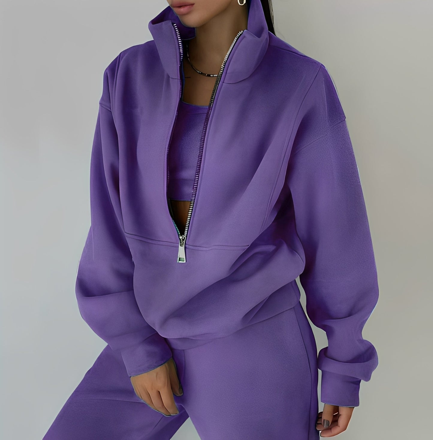 Mélissa - Sada dvou kusů oversize pohodlná z teplákoviny