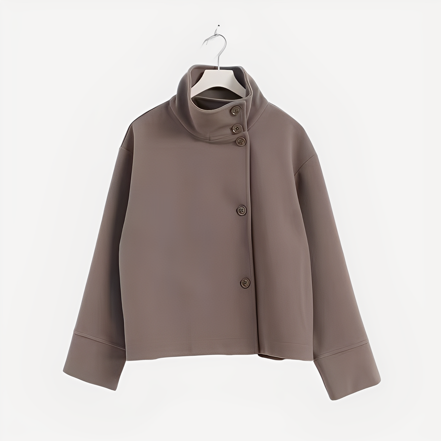 Carolyn - Stylový vlněný kabát s jedním řadem pro ženy