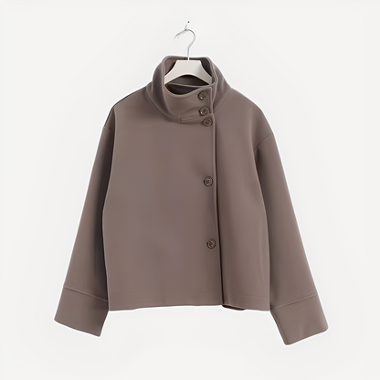 Carolyn - Stylový vlněný kabát s jedním řadem pro ženy