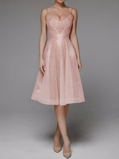 Anabelle - Pěkné šaty s tenkými ramínky bez rukávů pro dámy