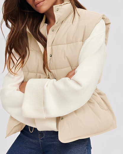 Aimee - Dámská vesta s pohodlným polstrováním a jednořadým designem