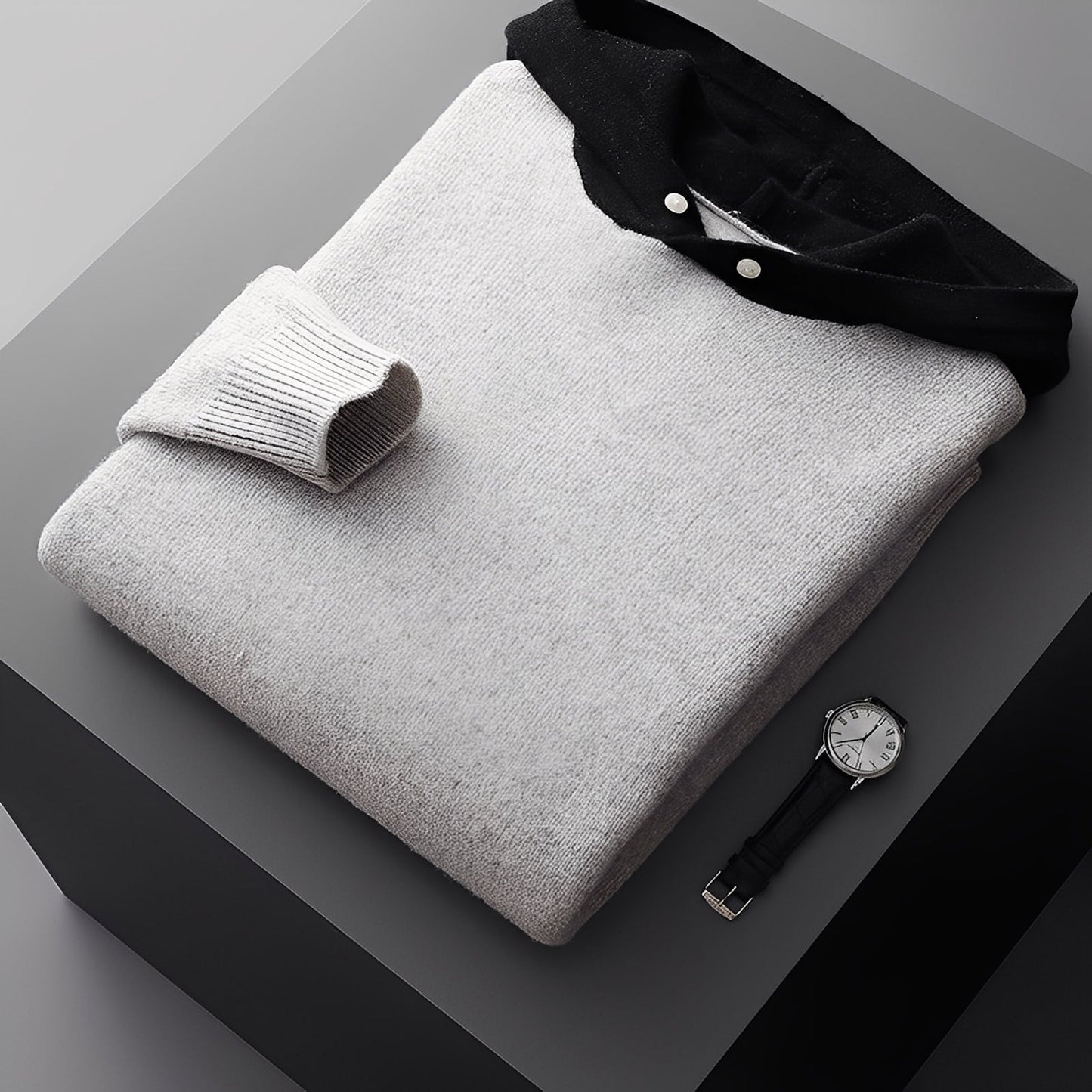 Darius - Stylový, teplý pánský pletený hoodie