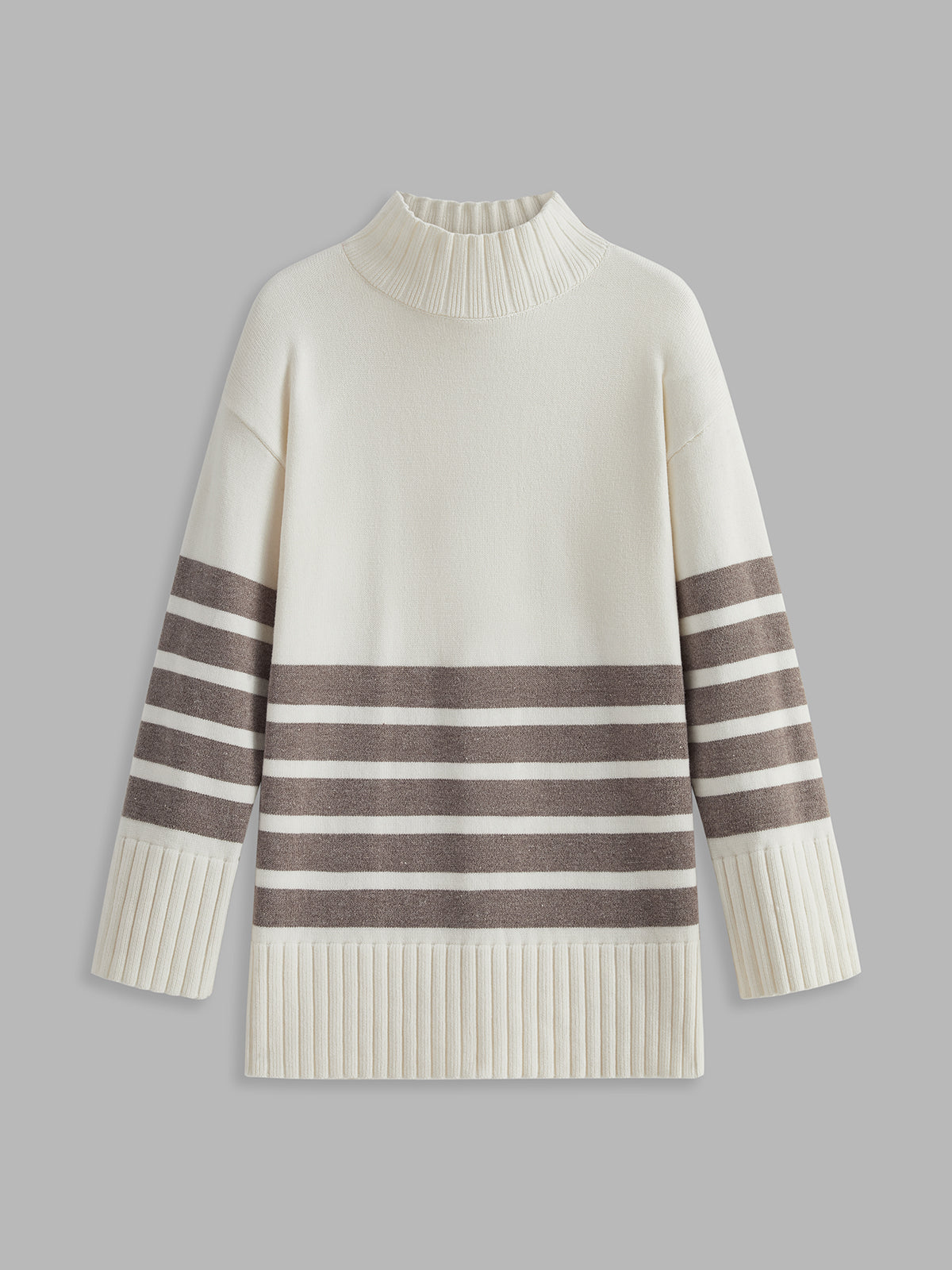 Colette – Pruhovaný Mock-Neck-Pullover