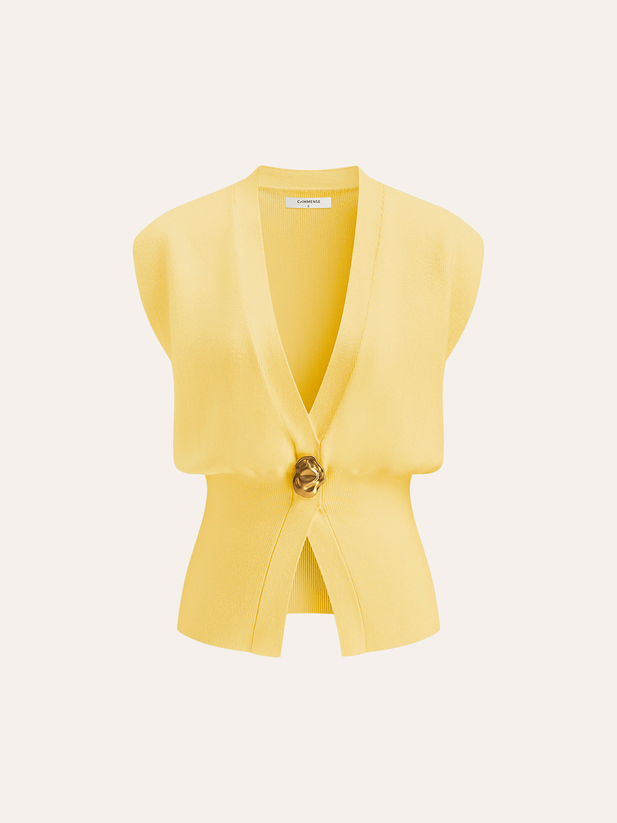 Annalena – V-Ausschnitt s knoflíky Strickweste