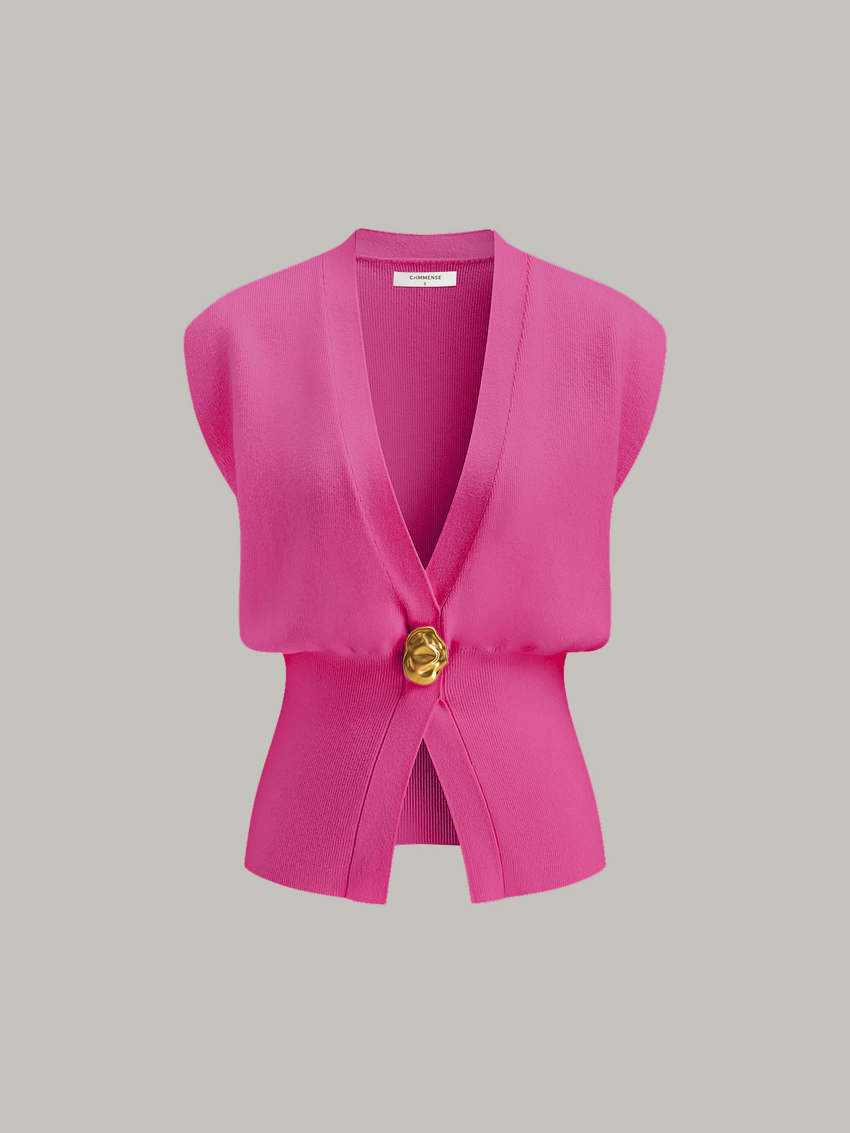 Annalena – V-Ausschnitt s knoflíky Strickweste