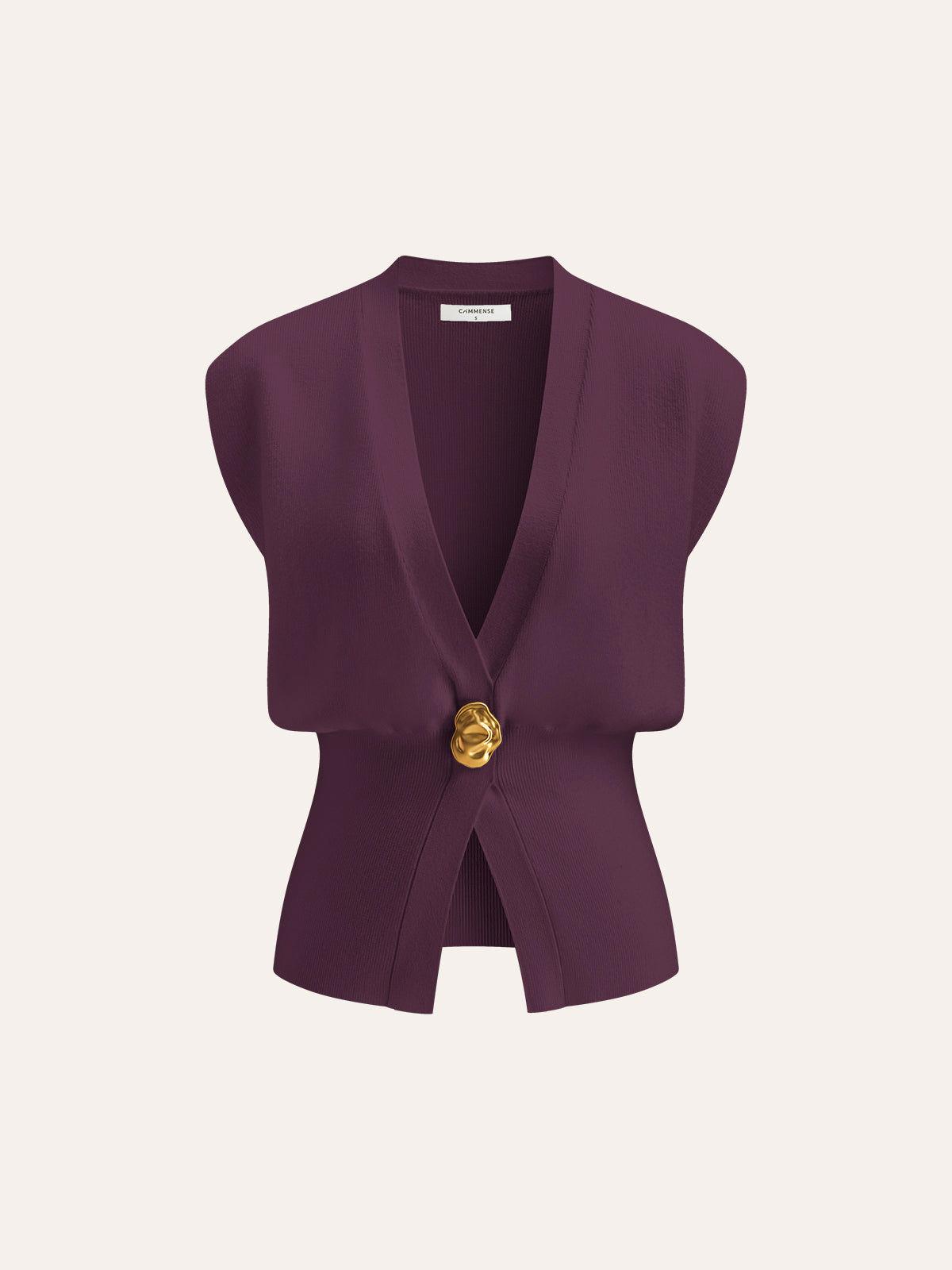 Annalena – V-Ausschnitt s knoflíky Strickweste