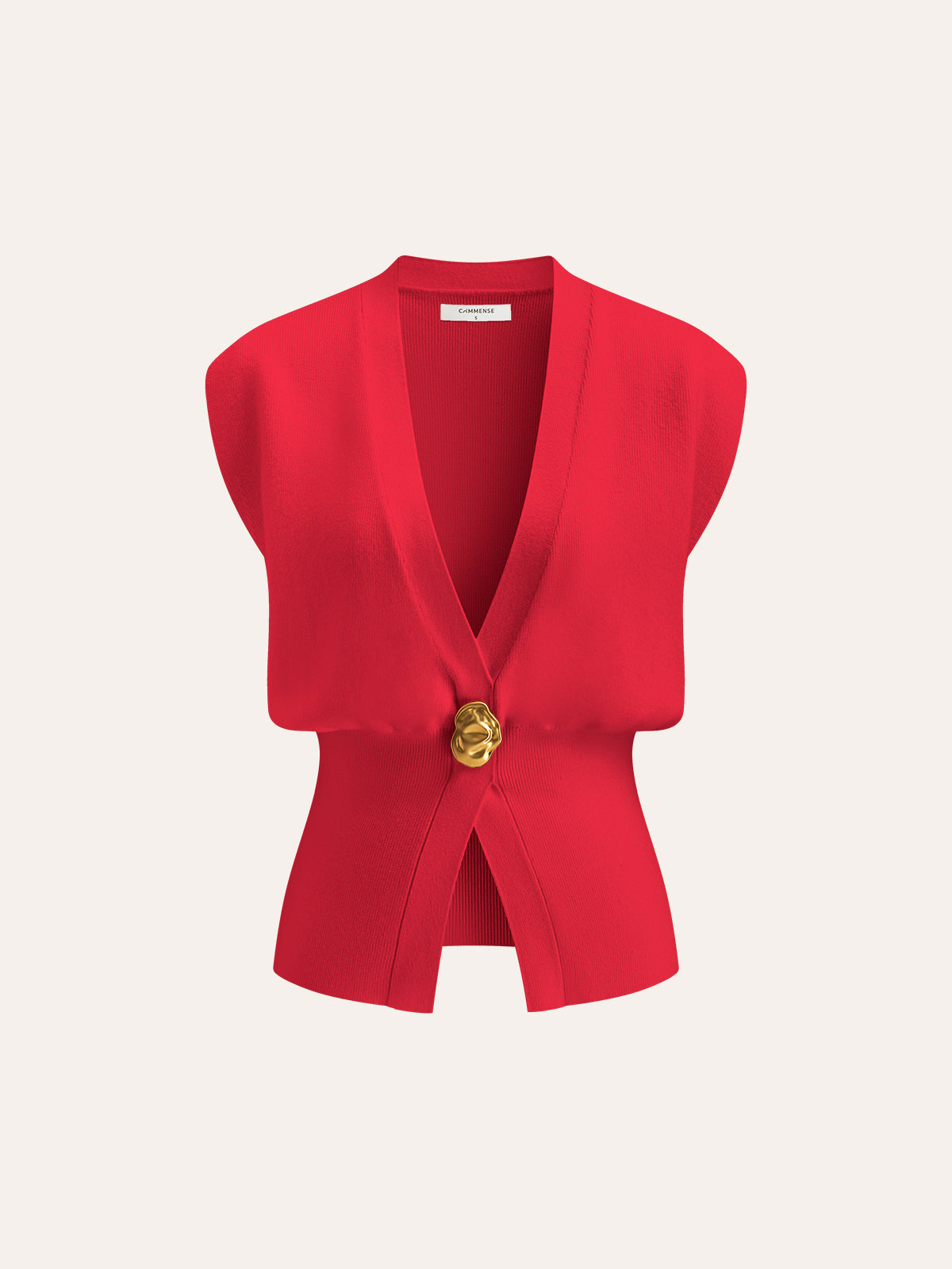 Annalena – V-Ausschnitt s knoflíky Strickweste