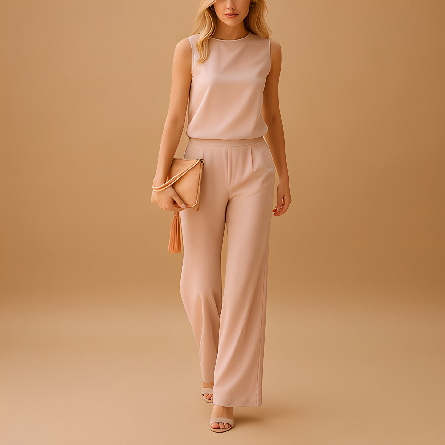 Abegaille - Elegantní kombinéza s širokými nohavicemi pro ženy