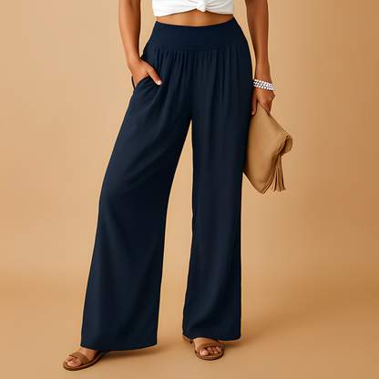 Aldona - Volné kalhoty s rovnými nohavicemi pro ženy