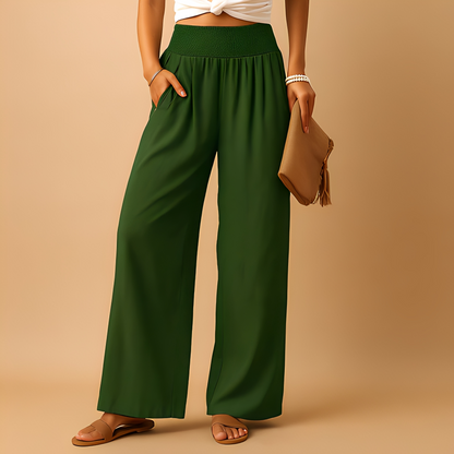 Aldona - Volné kalhoty s rovnými nohavicemi pro ženy