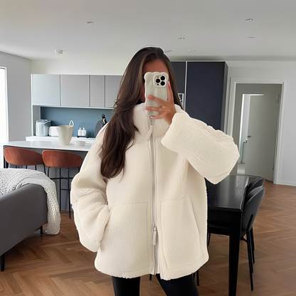 Andréa - Fleece bunda oversize pro ženy