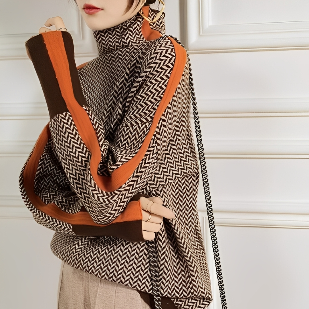 Aloisia - Dámský rolák s pruhy