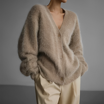 Adriene - Zimní kardigan volný a pohodlný pro ženy