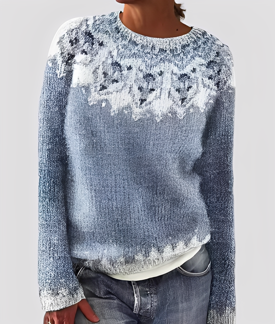 Christal - Stylový, volně střižený vlněný svetr pro ženy