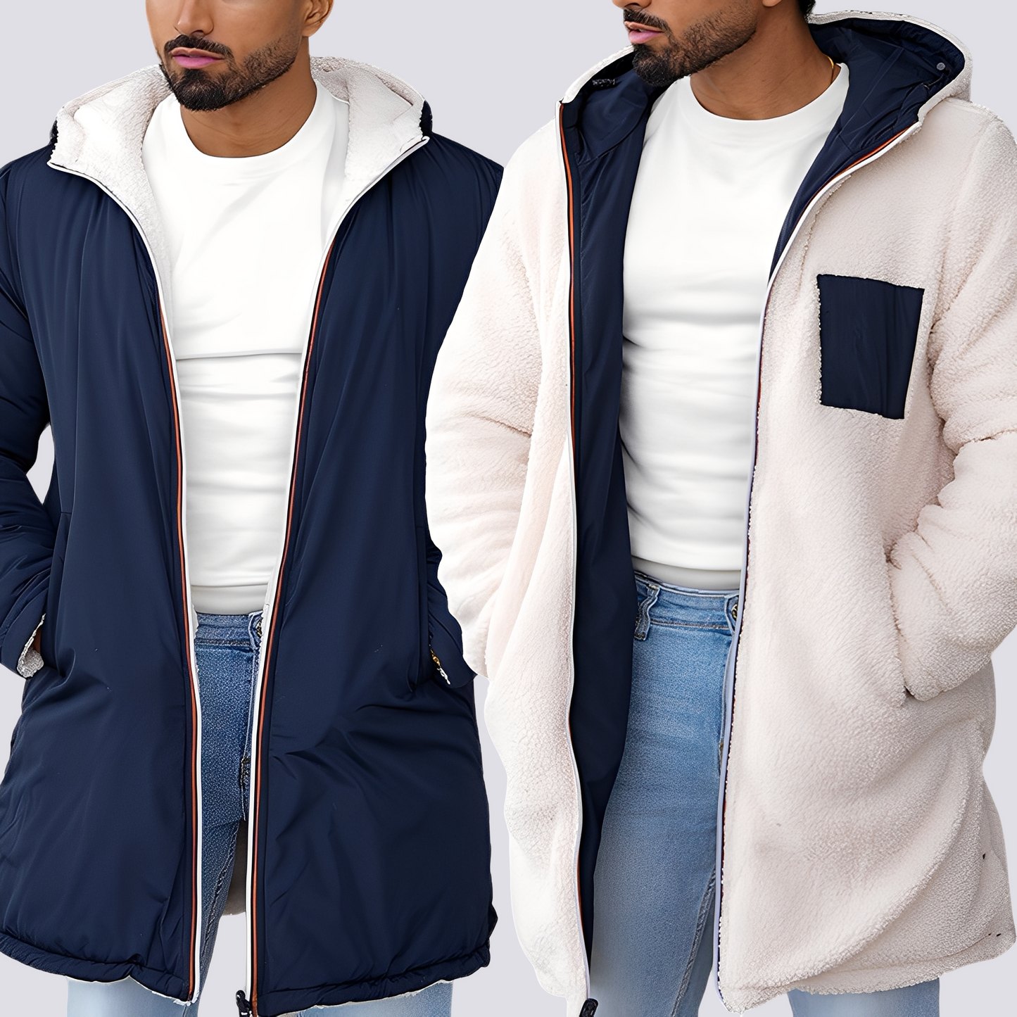 Hubert - Moderní oboustranná pánská kapucová bunda