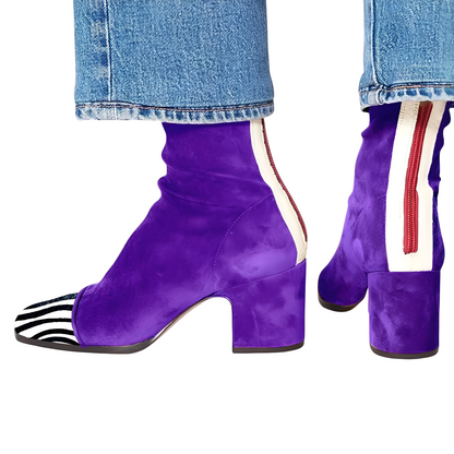 Juliana - Elegantní kotníkové boty s blokovým podpatkem pro ženy