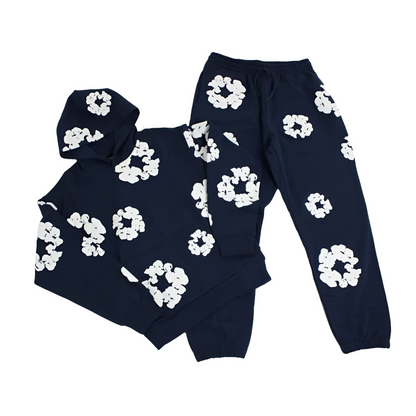 Theresa - Stylová, volně střižená souprava s květinovým vzorem pro ženy