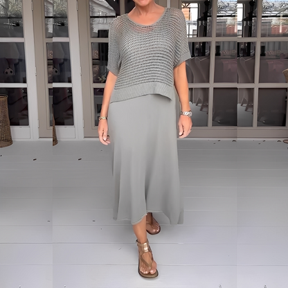 Almera - Dámská pletená souprava saka a sukně