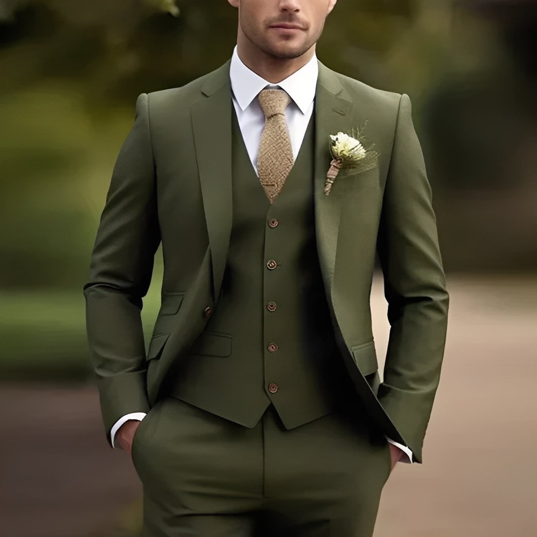 Abenner - Tříkusová formální slim fit souprava pro muže