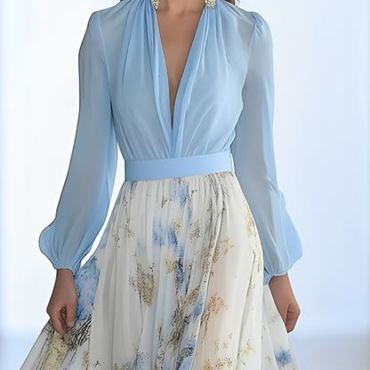 Sandrine - Prodyšné šaty s V výstřihem pro ženy