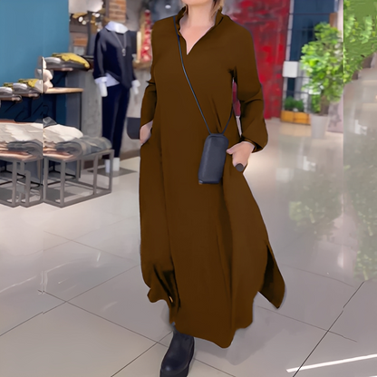 Hélène - Pohodlné šaty s bočním rozparkem pro ženy