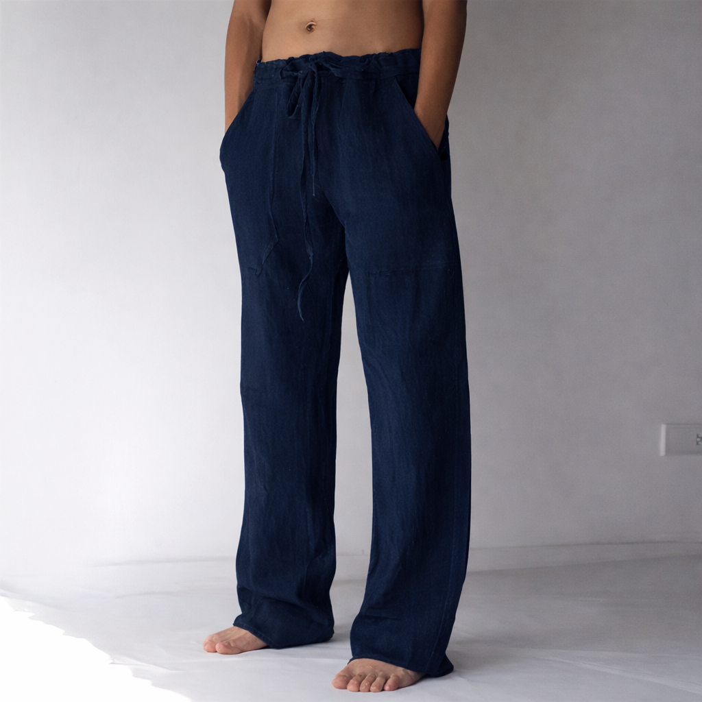 Arthur – Kalhoty Baggy z Lnu pro Muže