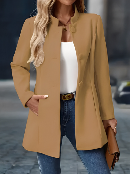 Cornélie - Teplý zimní kabát s knoflíky pro ženy