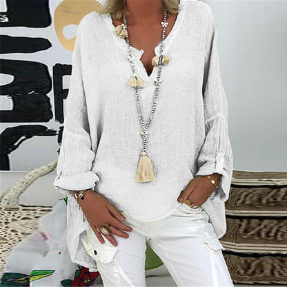 Mia – Elegantní Blůza z Lnu