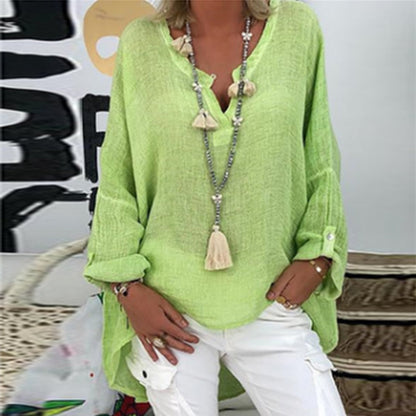 Mia – Elegantní Blůza z Lnu