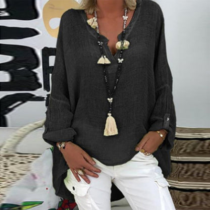 Mia – Elegantní Blůza z Lnu