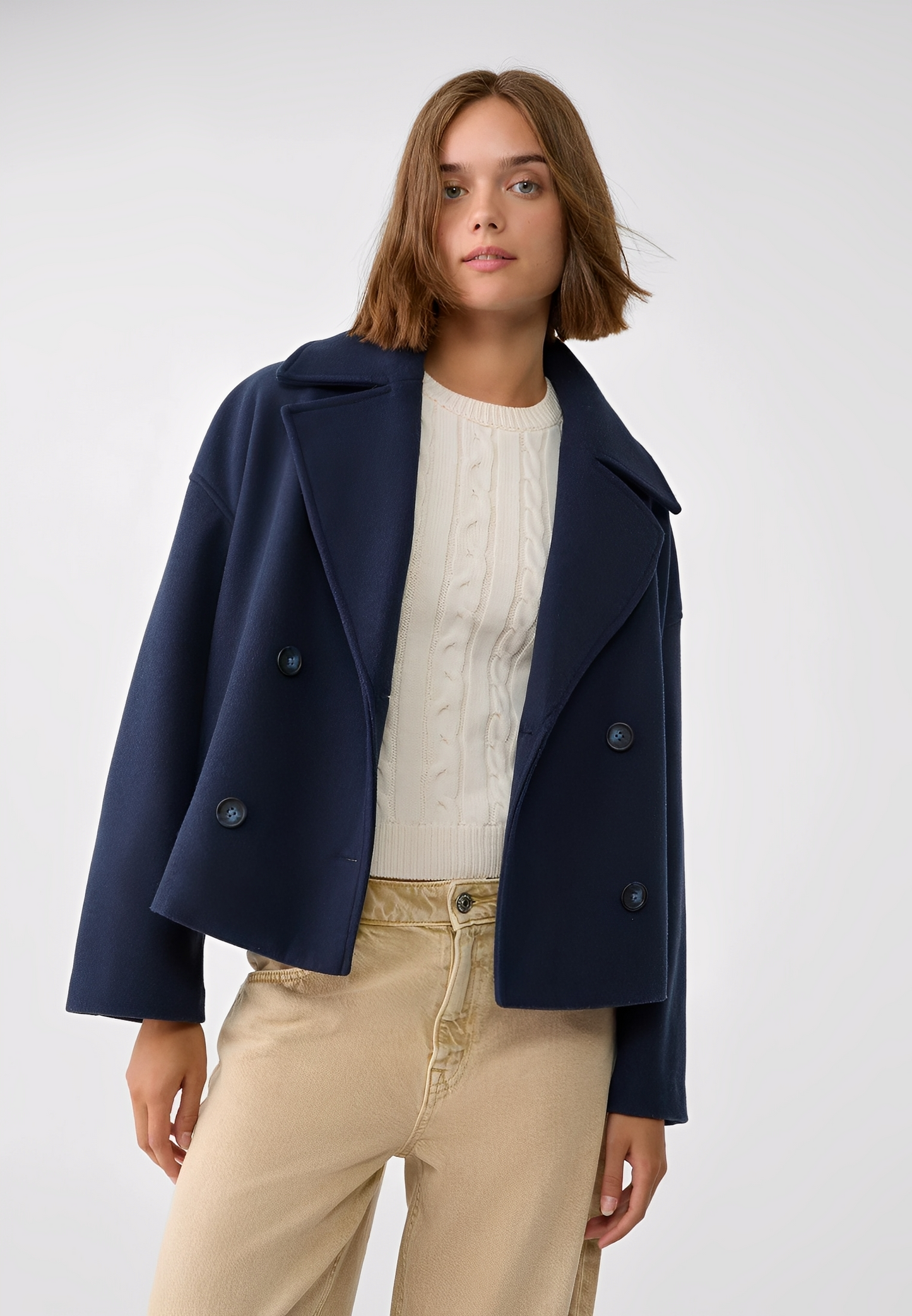 Claire – Sako Krátký Elegantní Dvojřadý
