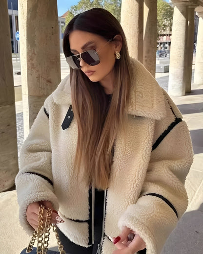 Irene - Teplá a hustá plyšová bunda pro ženy