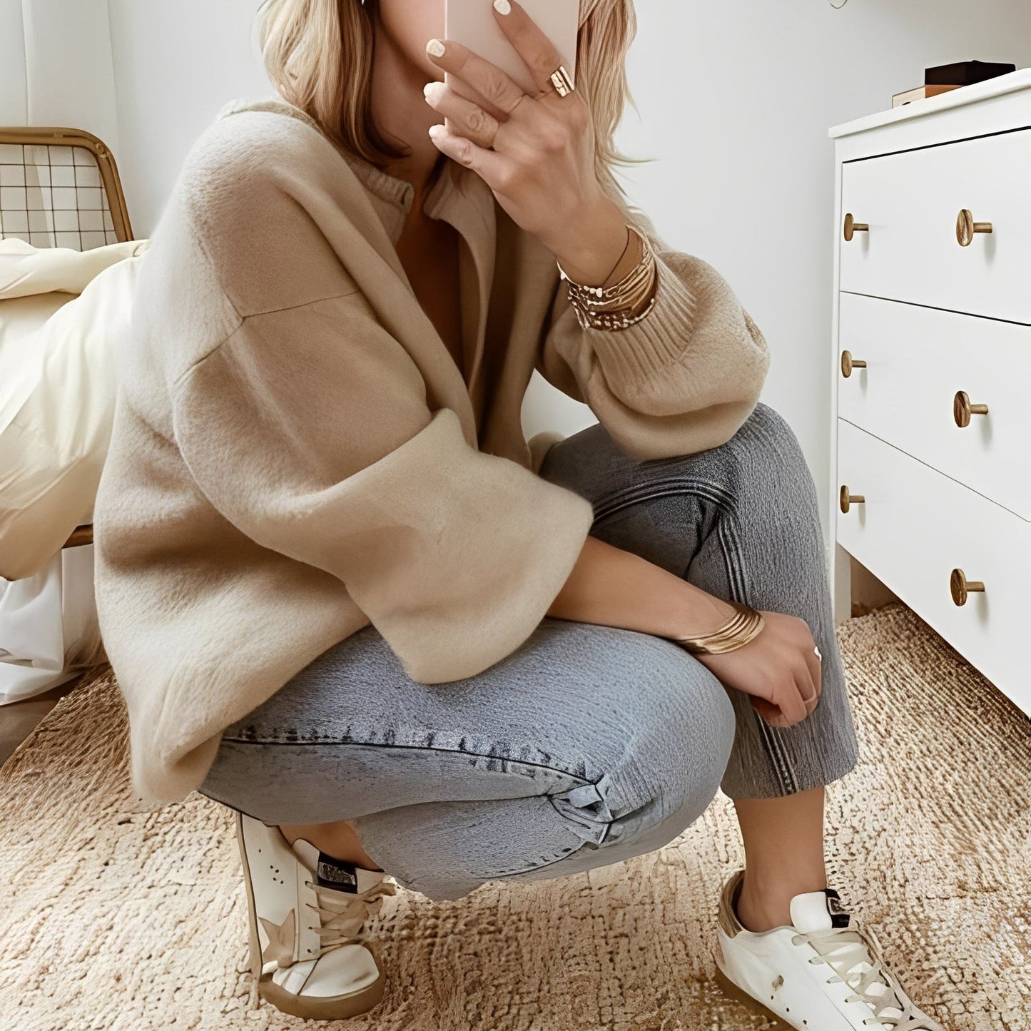 Mildred - Dámský teplý oversize svetr