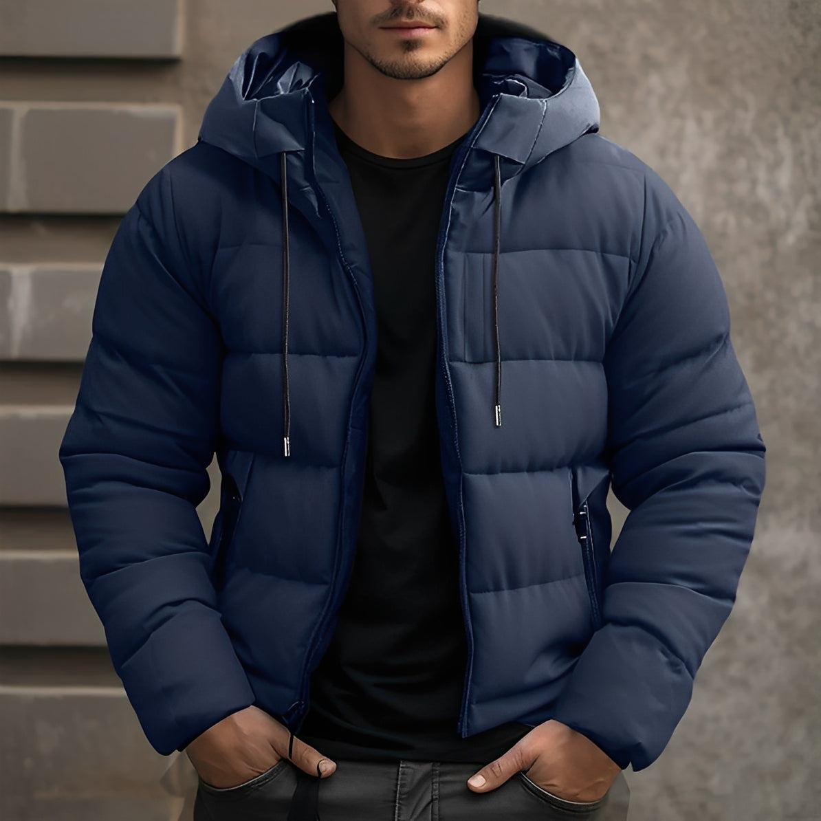 Georgie - Současná sametová pánská bunda s kapucí