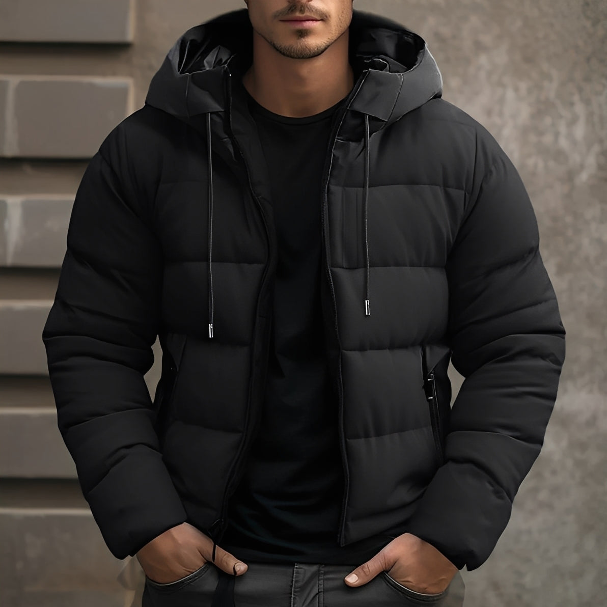 Georgie - Současná sametová pánská bunda s kapucí