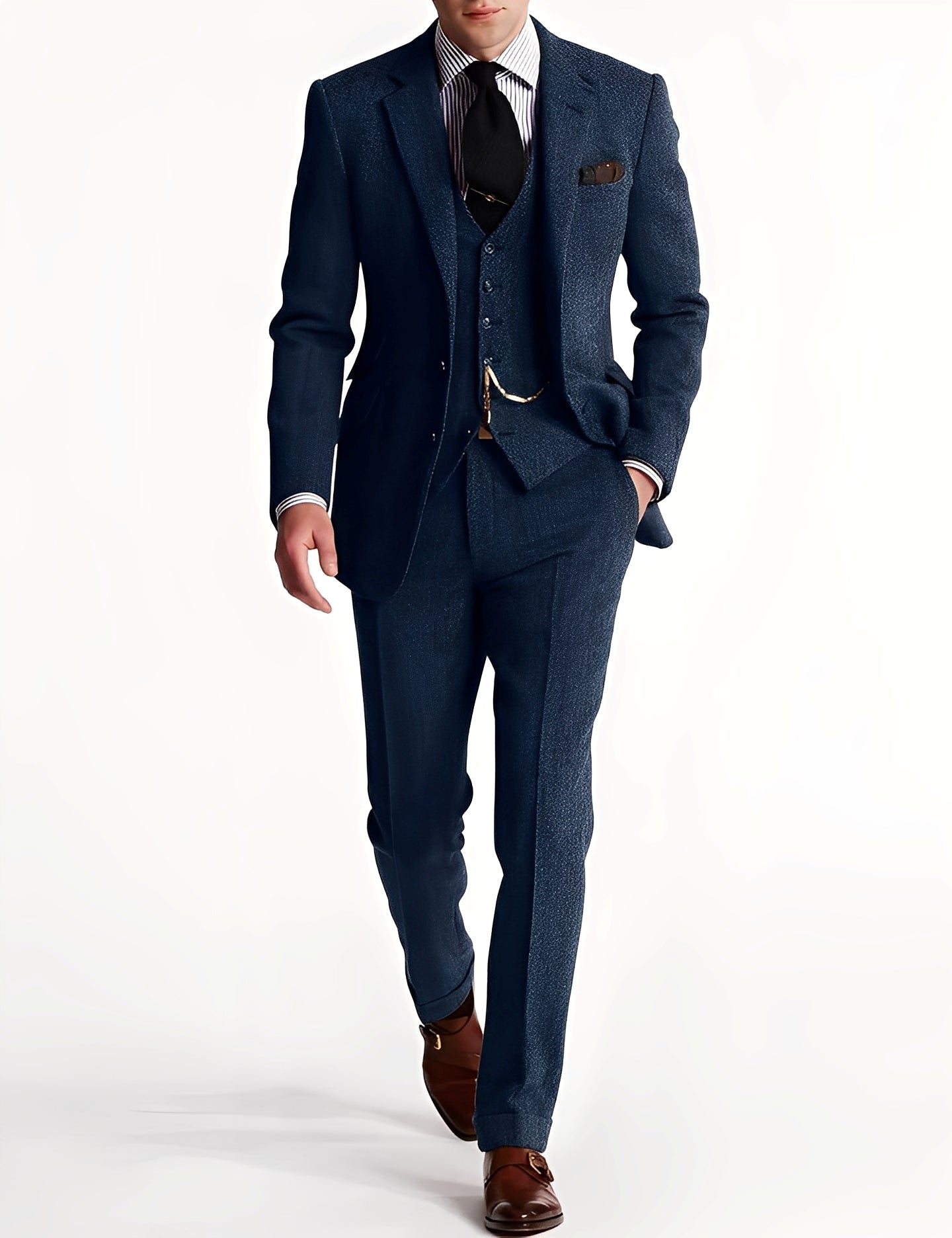 Desmond - Formální pánský trojdílný smoking z tweedu