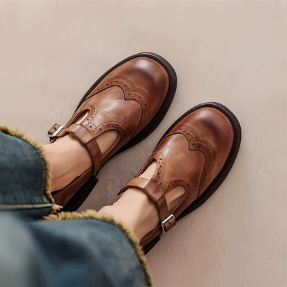 Marley - Moderní ploché kožené dámské boty